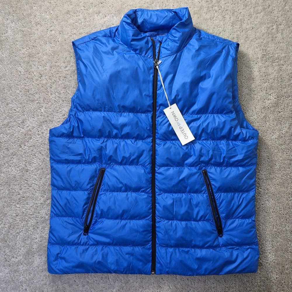 Outerknown Meridian Puffer Vest Mens Large Blue Insulated Golf Preppy Hiking New